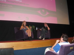 Zoe Bell during her Q&A at the 22nd Annual Florida Film Festival Photo by Sandra Carr