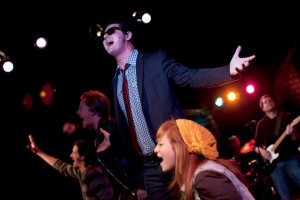 Narrator Andy Matchett rocks out during Key of E. Photo by Emily Gilbert