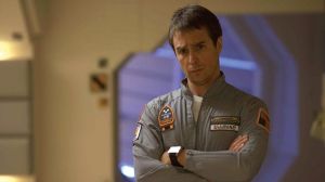 Actor Sam Rockwell portrays Sam Bell in "Moon."  Image courtesy: Florida Film Festival