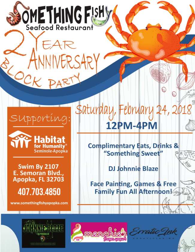 Something Fishy Two-Year Anniversary Block Party February 24 2018
