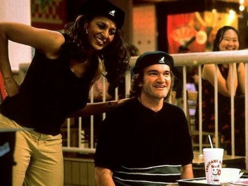 Pam Grier and Quentin Tarantino