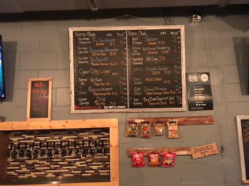 Toll Road Brewing Company Beer Board
